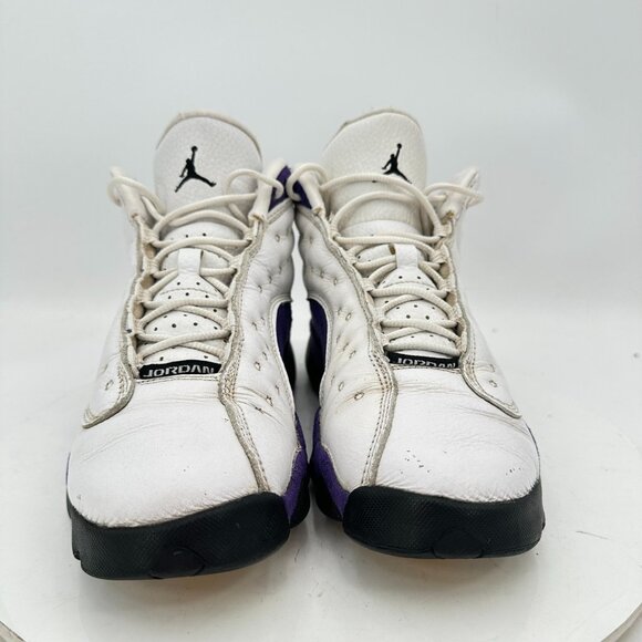 Nike Air Jordan 13 Retro Lakers Youth Size 6.5Y Women 8 884129-105 White Shoes - Picture 2 of 11